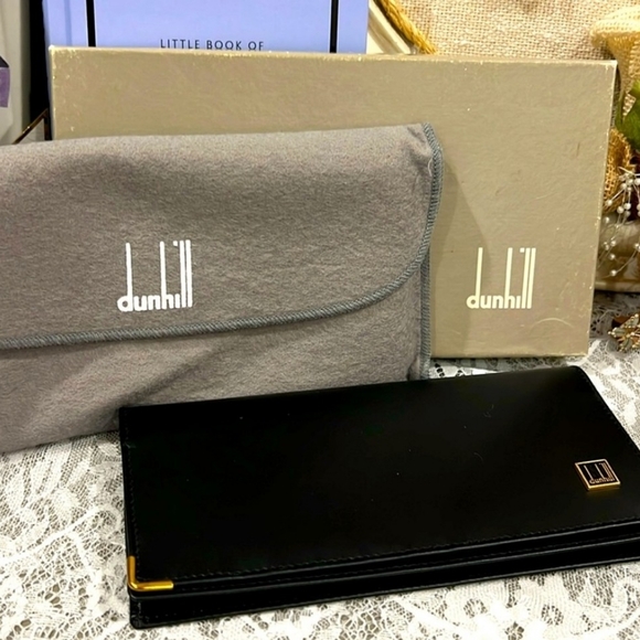 Dunhill Handbags - Dunhill Black Leather Wallet w/Box and Dust Cover LIKE NEW